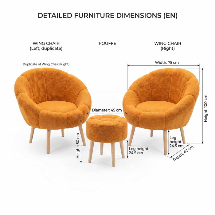 Atelier Del Sofa Lida Wellsoft - Naranja